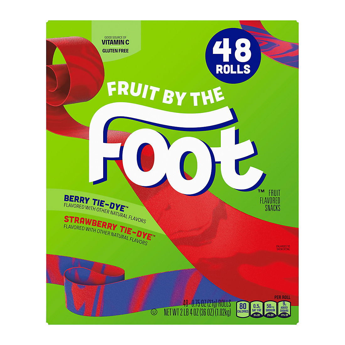 Fruit by the Foot Variety Pack, Strawberry and Berry Tie Dye, 48 ct. 4.4 LBS
