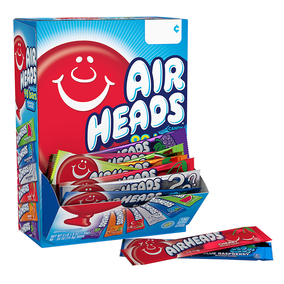 Airheads Chewy Fruit Candy, Variety Pack, 90 ct.