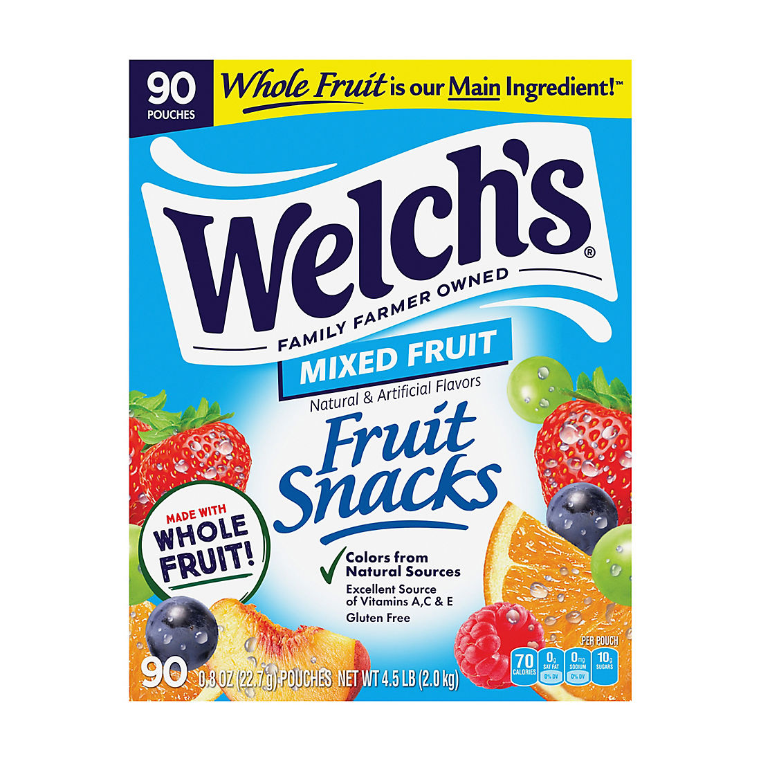 Welch's Fruit Snacks, Snack Packs, 90 ct. 4.5 LBS