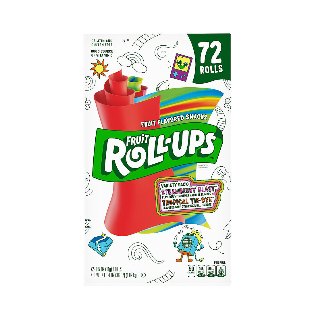Fruit Roll-Ups Variety Pack, 72 ct. 2.4 LB
