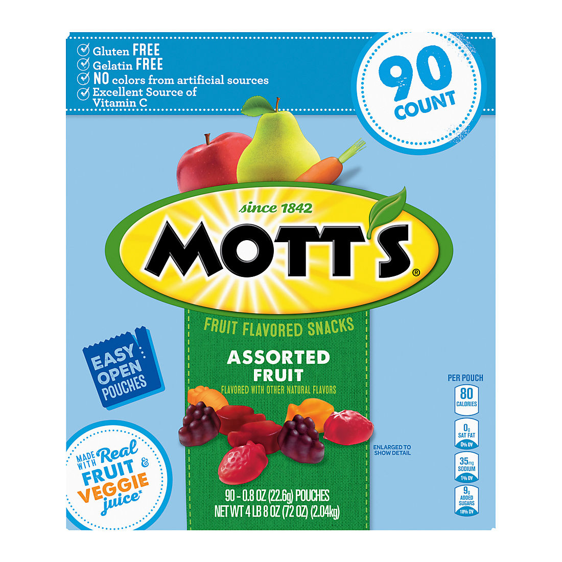 Mott's Fruit Flavored Snacks, 90 ct. 4.8 LBB