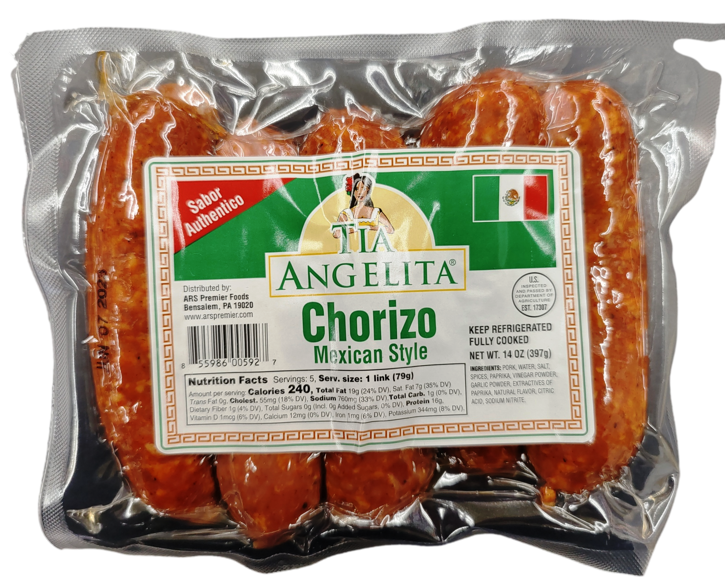 TIA ANGELITA CHORIZO MEXICAN STYLE PORK CHORIZO 14 oz P
