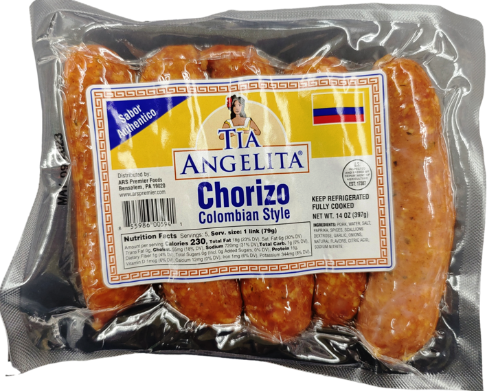 TIA ANGELITA COLOMBIAN CHORIZO 14 oz PORK P