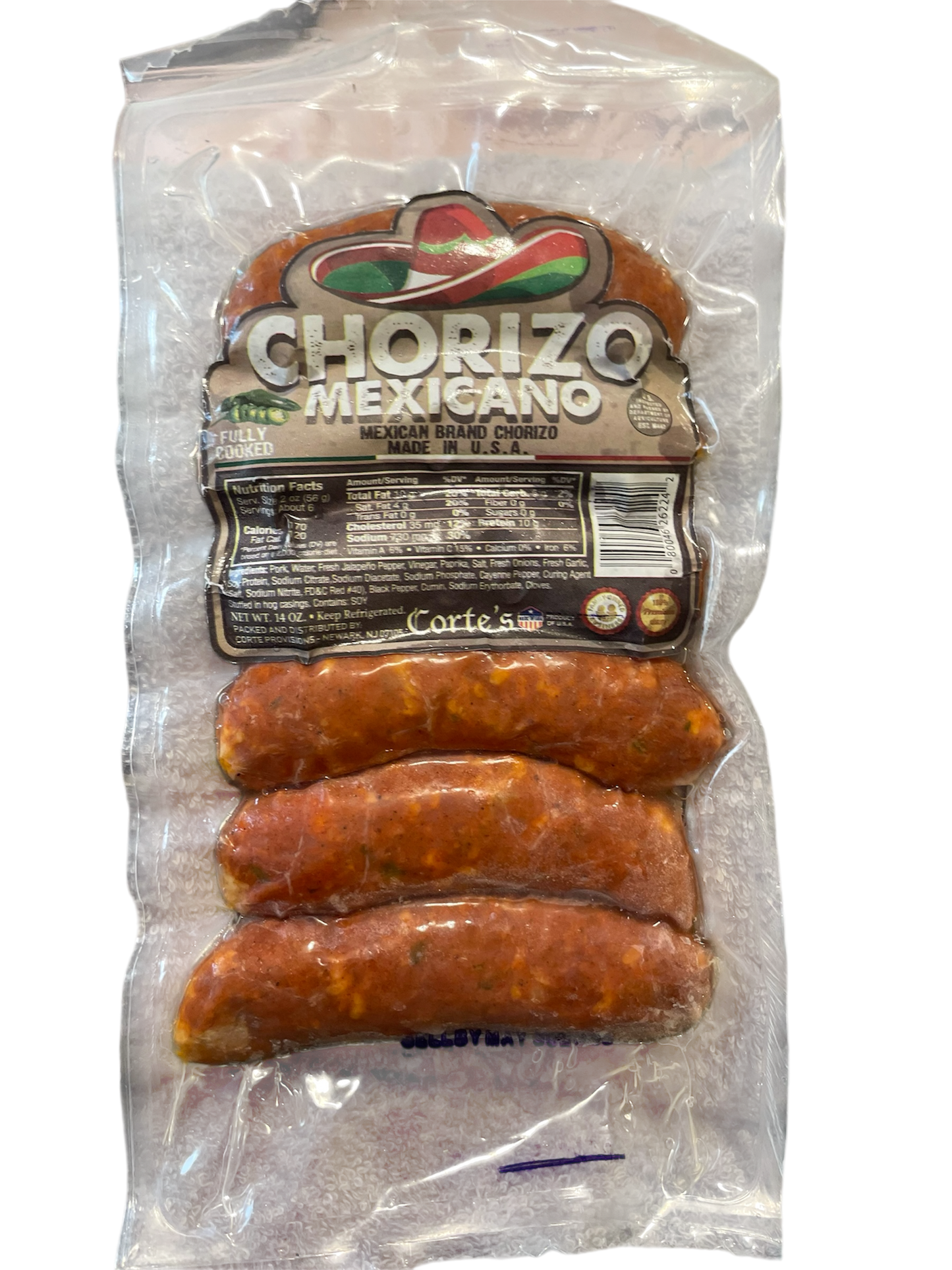 CORTE'S MEXICANO CHORIZO 14 OZ.