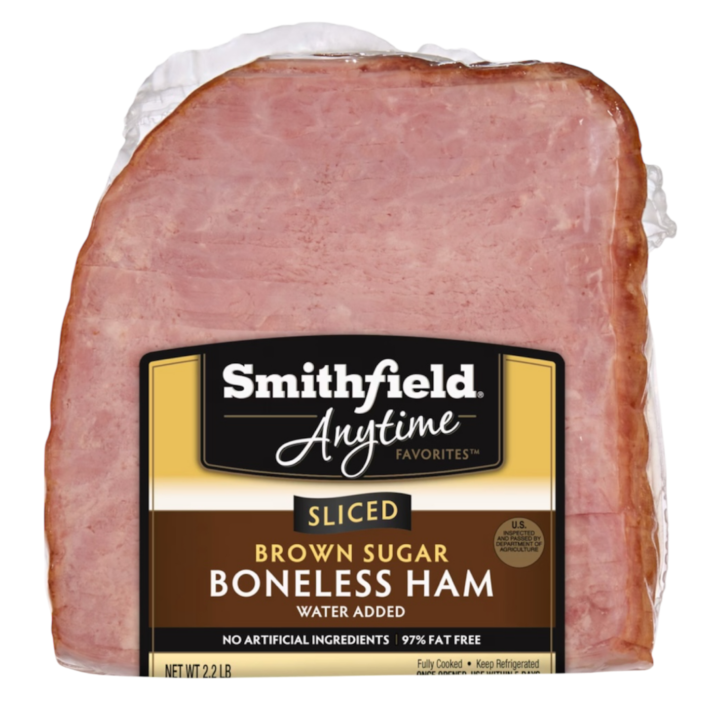 Smithfield Anytime Favorites Brown Sugar Cured Quarter Ham, Boneless, Sliced, 2.2 lbs.
