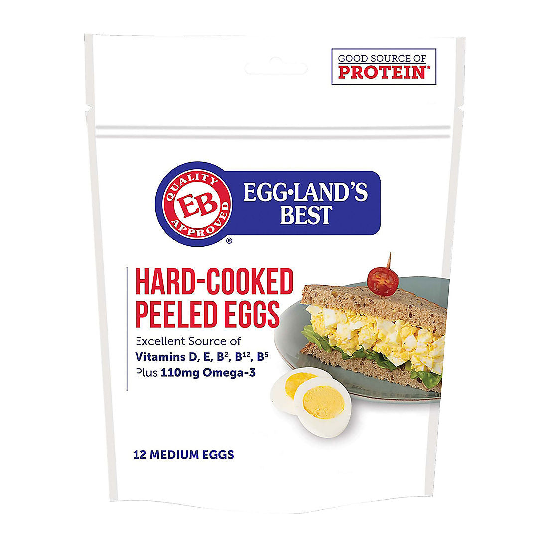 Eggland's Best Hard Cooked Eggs, Medium White, 12 ct.