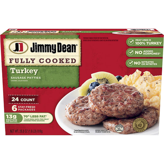 Jimmy Dean Turkey Sausage Patties, 24 ct. 1.9 LB