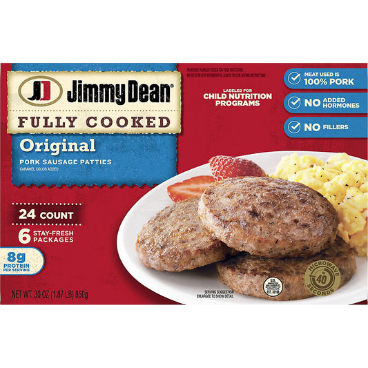 Jimmy Dean Original Pork Sausage Patties, 24 ct. 1.9 LB