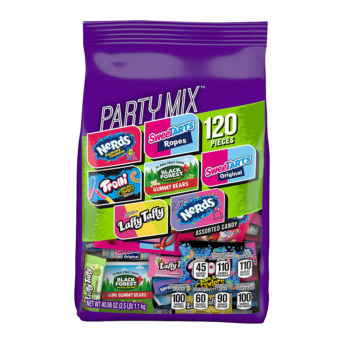 SweeTARTS, Nerds, Trolli, Laffy Taffy & More Candy Mix, 120 ct.