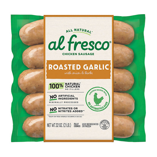 Al Fresco Roasted Garlic Chicken Dinner Sausage, 2 lbs.