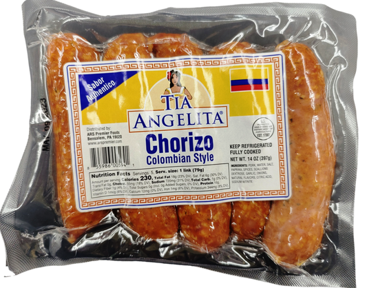 TIA ANGELITA COLOMBIAN CHORIZO 14 oz  PORK P