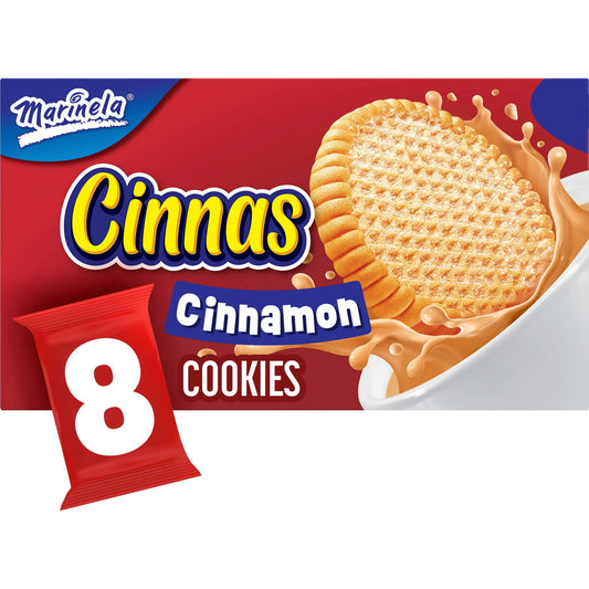 Marinela Cinnas Cinnamon Cookies, 8 packs, Cookies, 16.96 oz Multipack