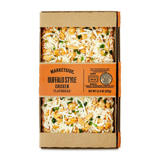 Marketside Buffalo Style Chicken Flatbread Pizza, Buffalo Sauce, 12 oz