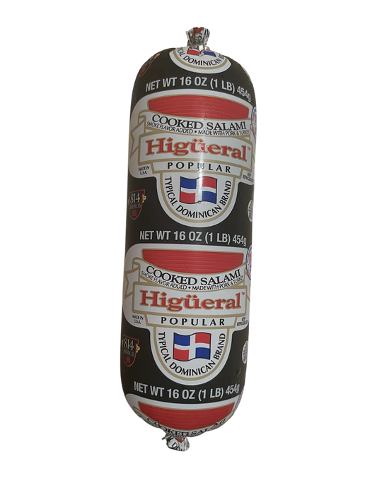 HIGUERAL POPULAR DOMINICAN BRAND COOKED SALAMI P (PORK AND TURKEY)