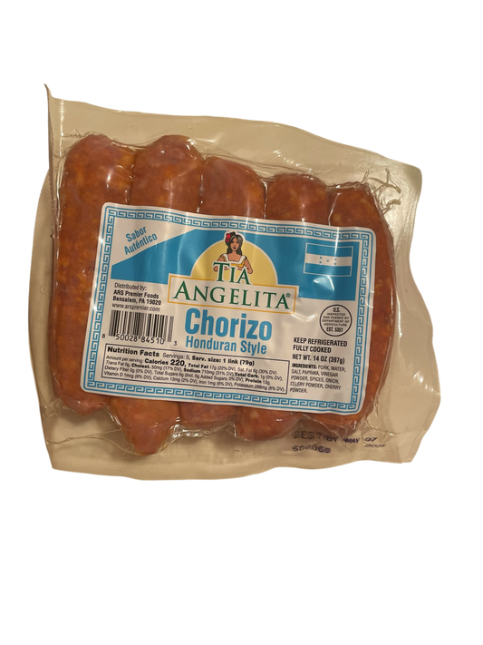 TIA ANGELITA HONDURAN STYLE CHORIZO 14 oz  PORK P