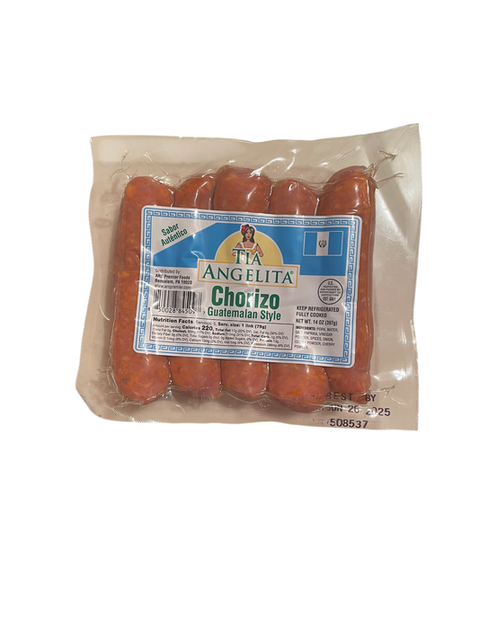 TIA ANGELITA GUATEMALAN STYLE CHORIZO 14 oz  PORK P