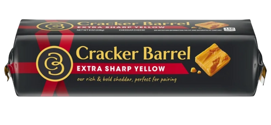 Cracker Barrel Extra Sharp White Cheddar Cheese, 8 oz Block
