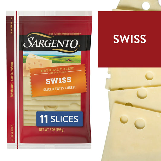 Sargento® Sliced Swiss Natural Cheese, 11 slices