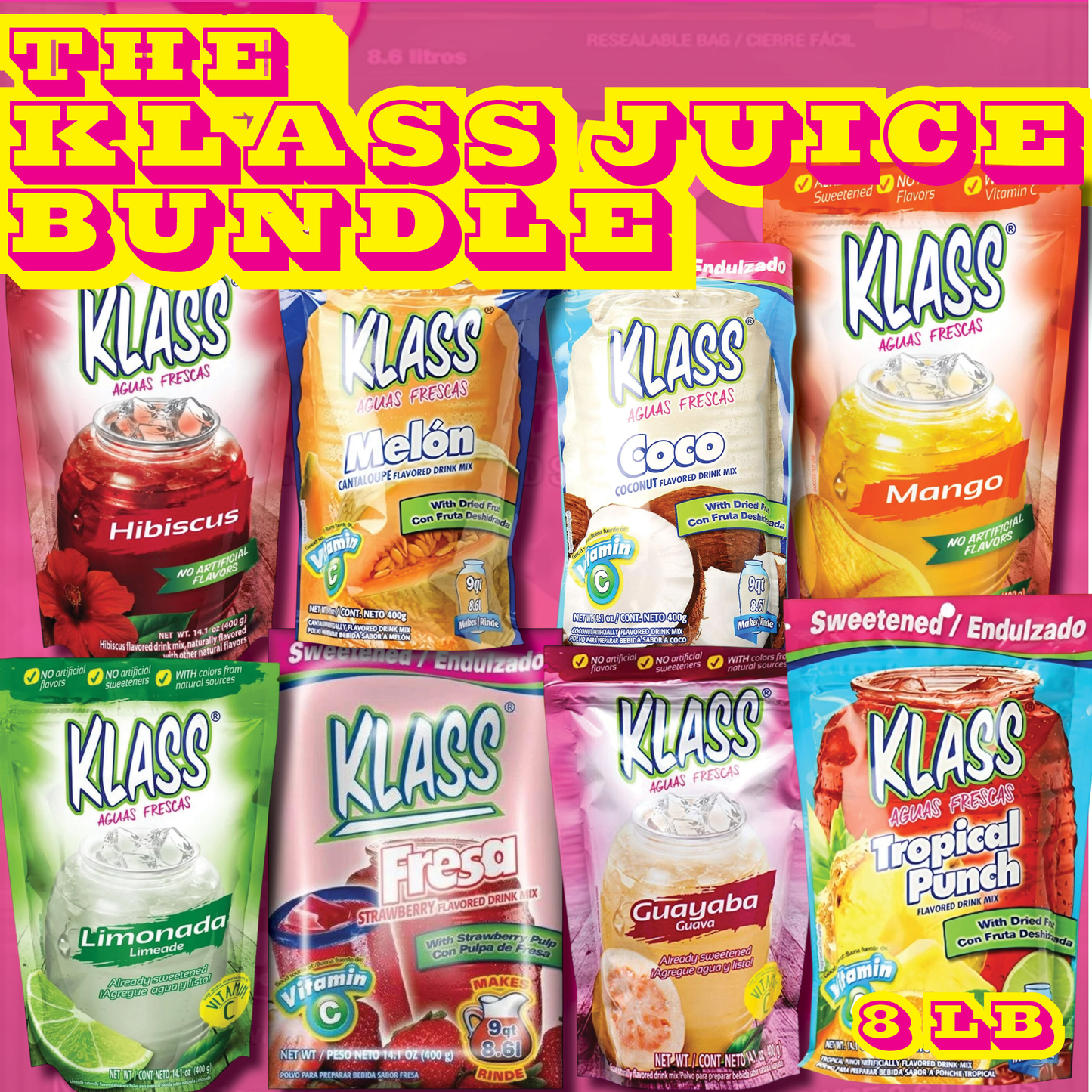 KLASS DRINK MIX BUNDLE 8 LB (8 PACK)