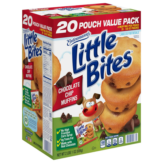 Entenmann's Little Bites Chocolate Chip Muffins, 20 pk. 2.1 LB